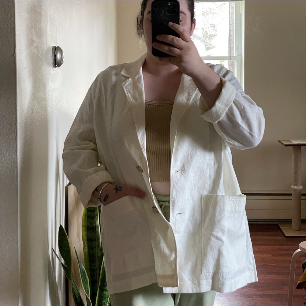 Madewell 2 Button Linen Blazer